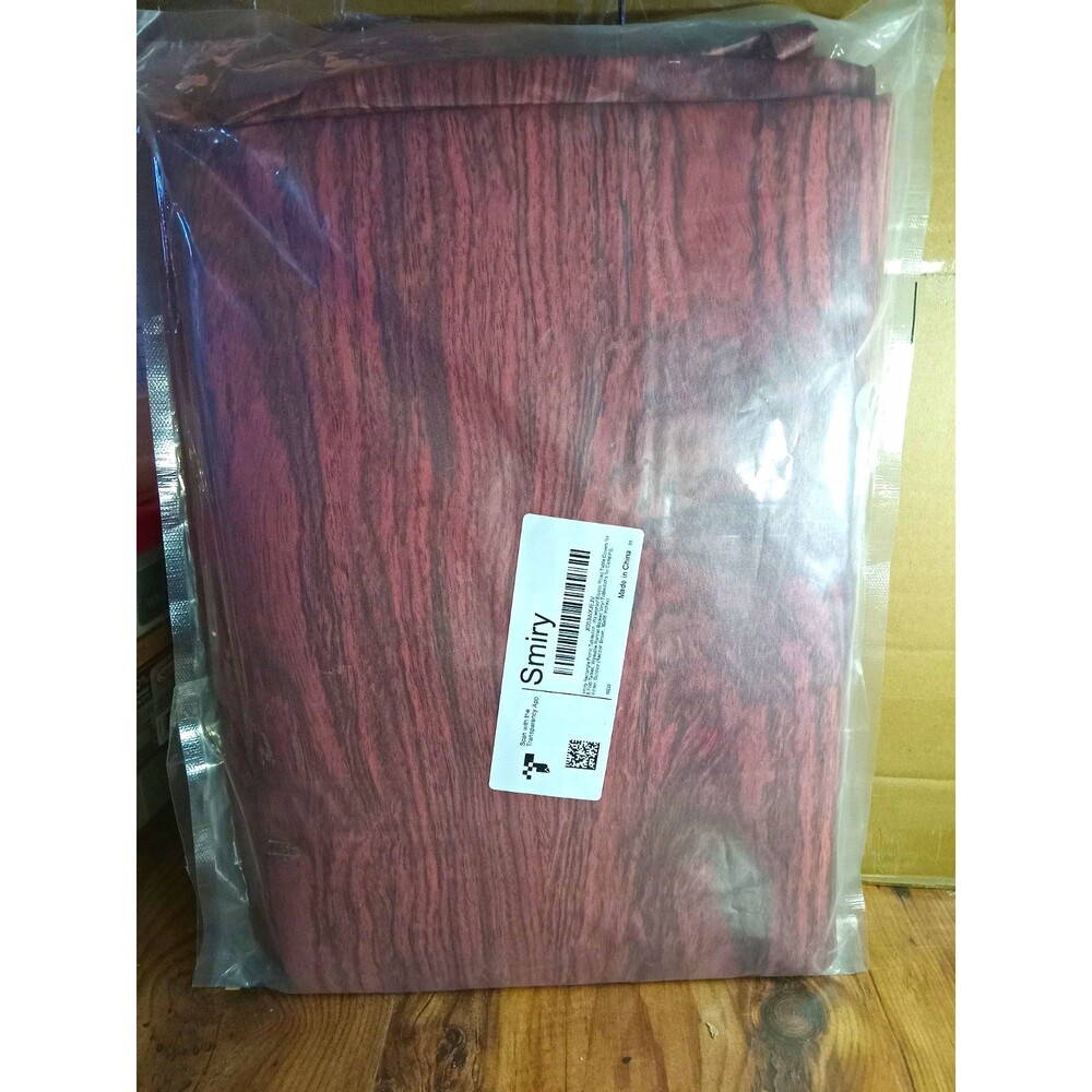 Smiry 30x96 Rectangle Table Cover Waterproof Flannel Backed Elastic Redish Brown
